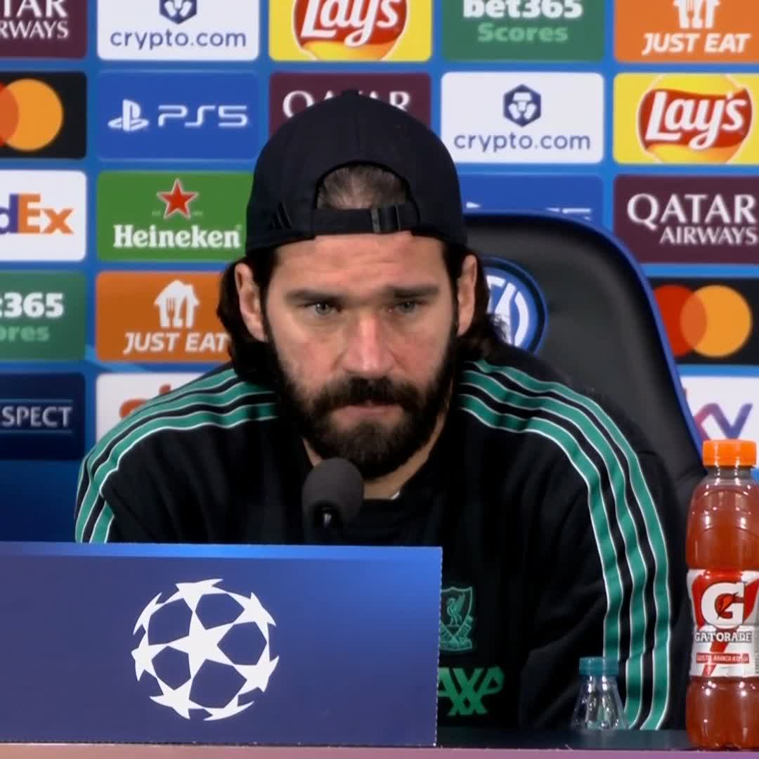 "I will have a conversation" Alisson on if he has spoken personally with Mo Salah about his comments 🎙️