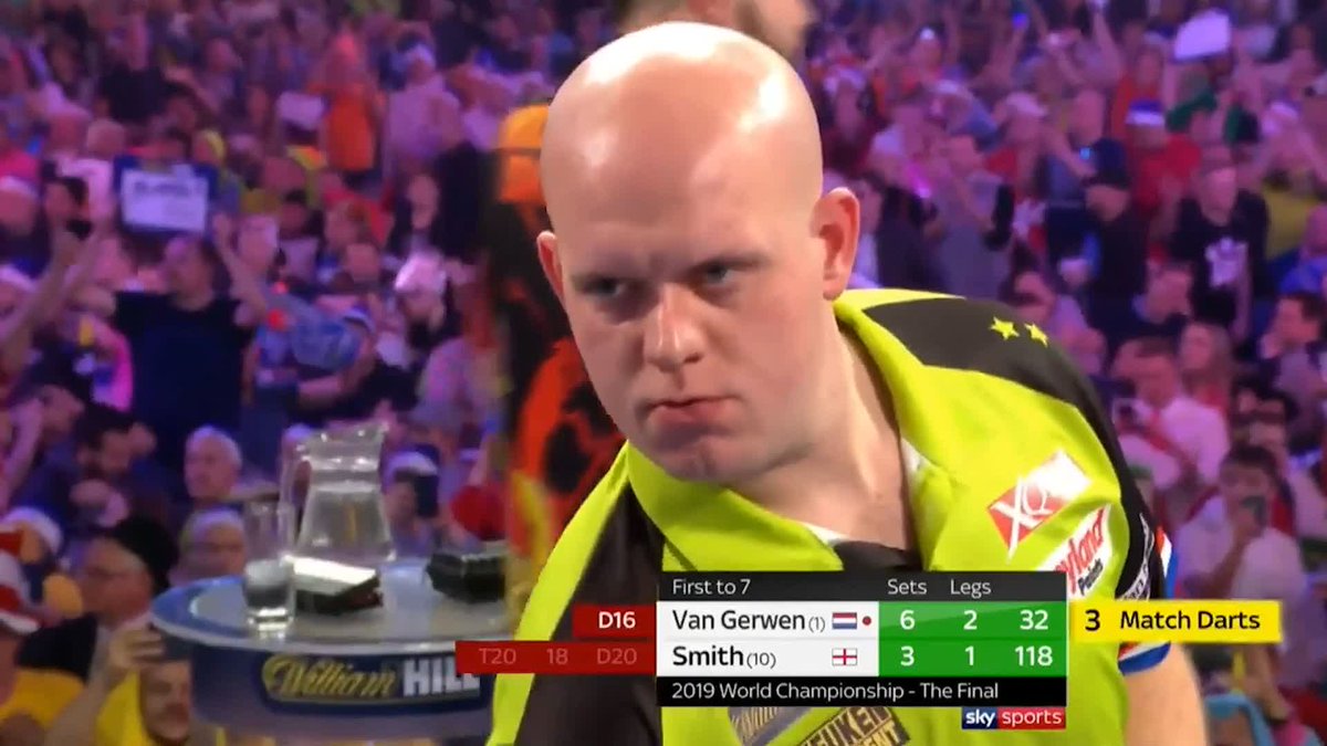 Van Gerwen completes the hat-trick! 🏆🏆🏆 Throwback to Michael van Gerwen's third World Championship triumph in 2018/19! 🟢 Can Mighty Mike reclaim the crown at Ally Pally in January?