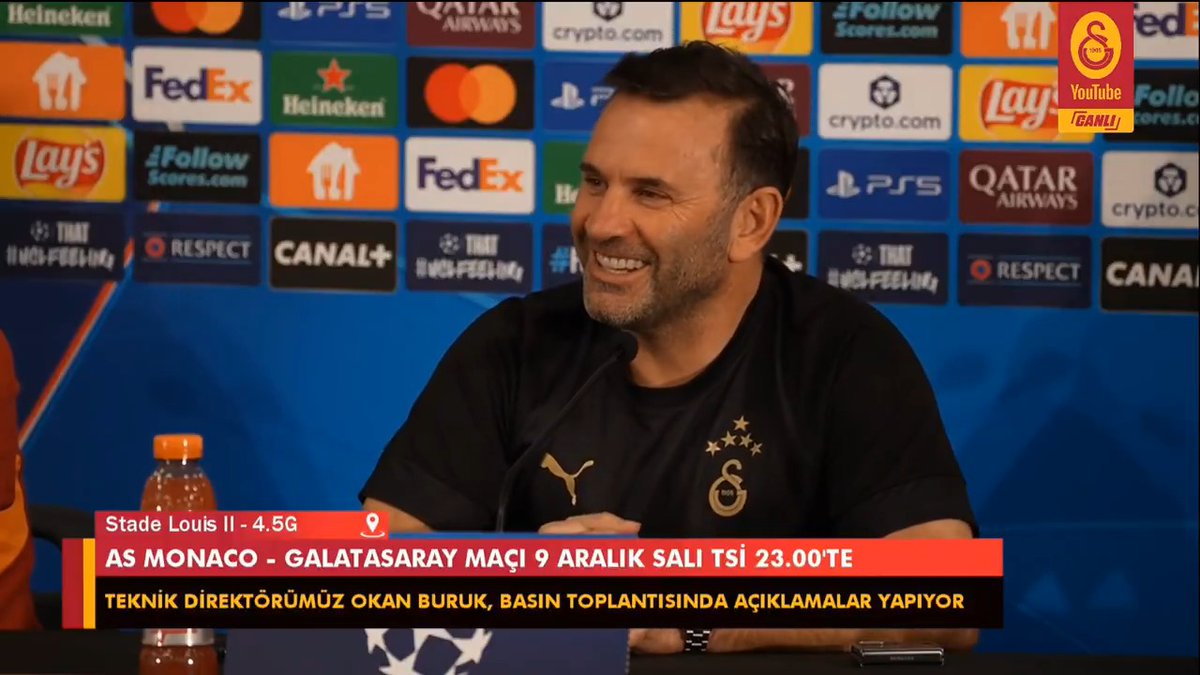 Soru: "Orta sahanın merkezinde iki defansif özellikli orta saha mı yoksa bir oyun kuruculu model mi bekleyelim?" Okan Buruk: "Modelimiz yok şu an elimizde (Gülerek). Elimizde şu an yok."