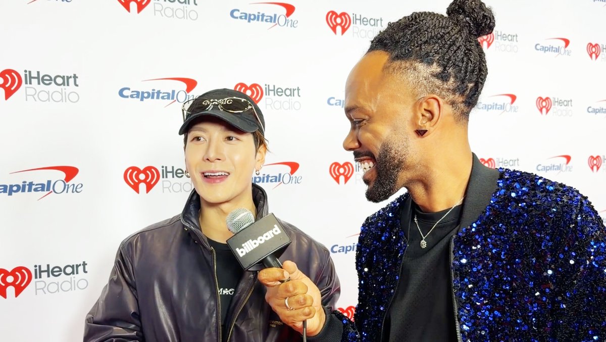 Jackson Wang talks about his favorite Christmas songs, upcoming North American tour and more with Billboard News at Jingle Ball LA.