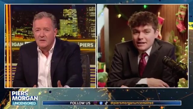 "The reason you're so angry about women is you're basically an incel." Watch more of Piers Morgan's interview with Nick Fuentes👇 📺 Piers Morgan | Nicholas J. Fuentes