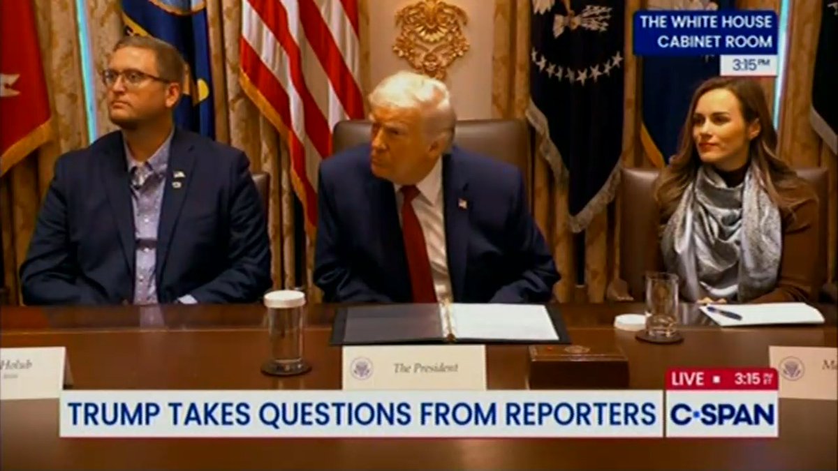 Reporter: There's at least 20 House Republicans who have either said they're going to retire or not run again— Trump: And Democrats. How many Democrats are going to retire? Reporter: Well that's what I was going to ask. Are you concerned about the narrow margins— Trump: No, I'm not concerned. We will have the greatest economy in history.