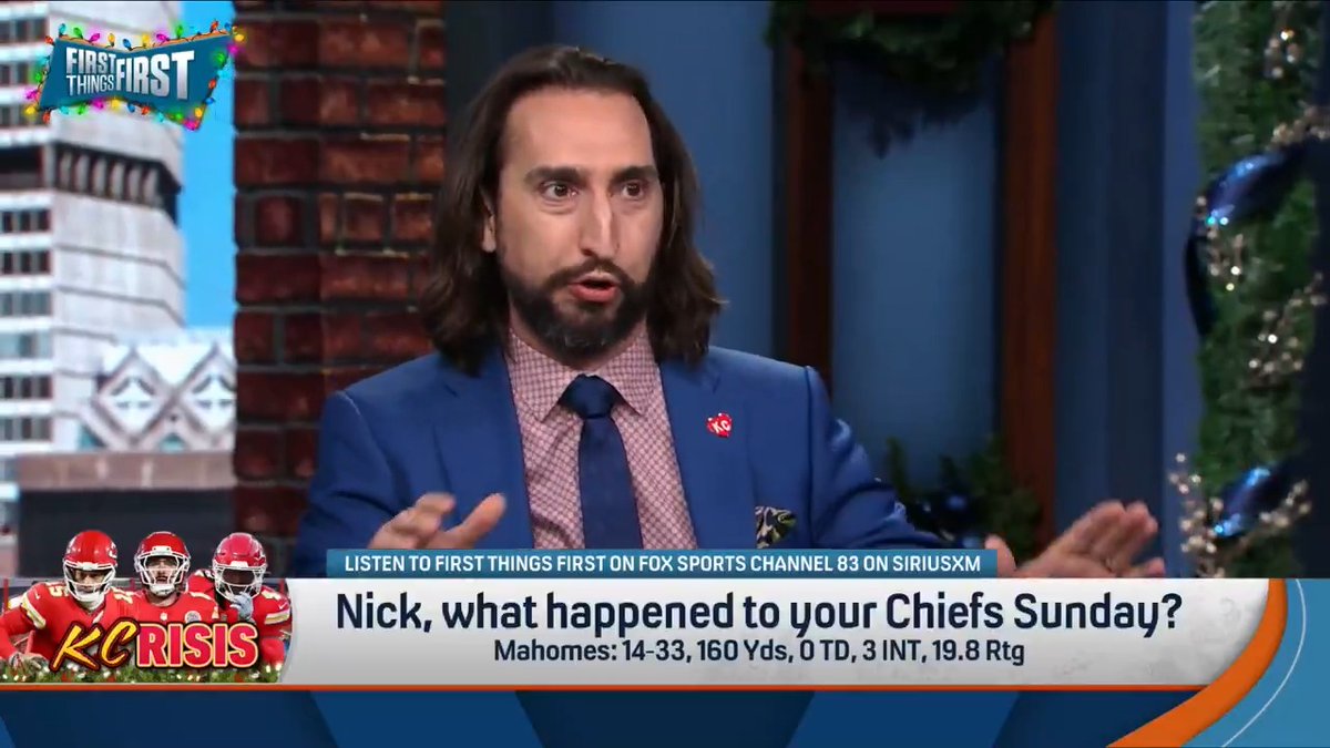 “Trust me, America, I’m devastated but I also am honest. None of it should’ve been shocking because they’ve made mistakes like this all year.” nick wright reacts to his 6-7 Chiefs: