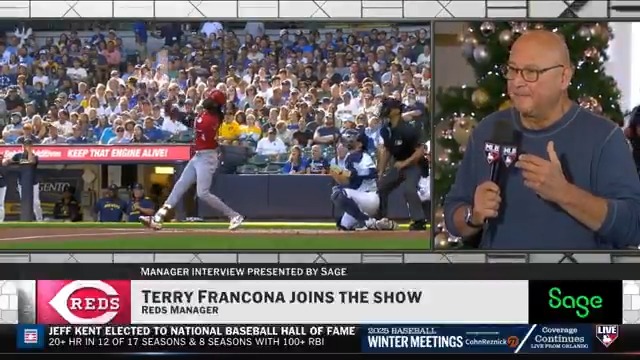 Terry Francona on Elly De La Cruz: “He's 23 years old and if we can just get him to be more consistent, then we are looking at the best player in baseball…” #MLBTonight | Sage USA | Cincinnati Reds