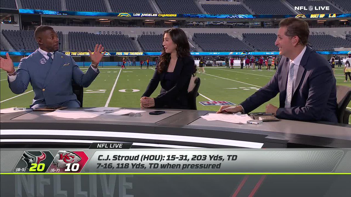 Ryan Clark reacts to C.J. Stroud in his win against the Chiefs 💪