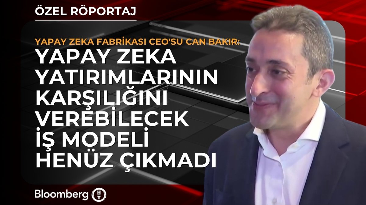 Yapay Zeka Fabrikası CEO'su Can Bakır: 📍 Türkiye her sene 1-2 unicorn çıkarma potansiyelinde. 📍 Yapay zeka yatırımlarının karşılığını verebilecek iş modeli henüz çıkmadı. 📍 Gelecek sene balon açısından endişeliyiz.