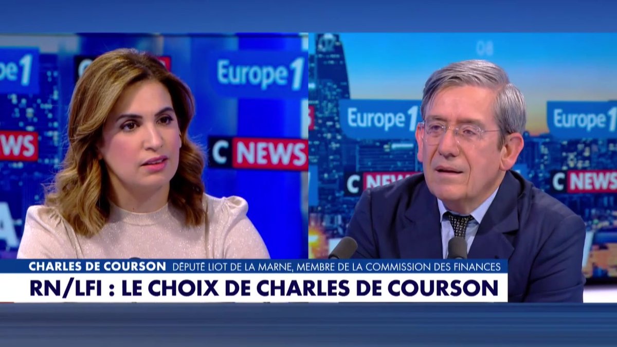 Duel RN / LFI : "Ils ne sont pas dans l'arc républicain (...) je voterai blanc" assume Charles de Courson #LaGrandeInterview #Europe1