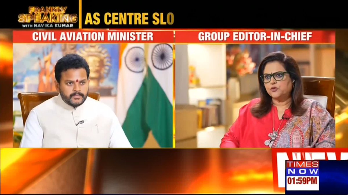 Aviation Minister On Times Now 'Was the ministry sleeping?': Amidst the IndiGo crisis, Navika Kumar puts Ram Mohan Naidu on the hot seat Watch Ram Mohan Naidu Kinjarapu's response.