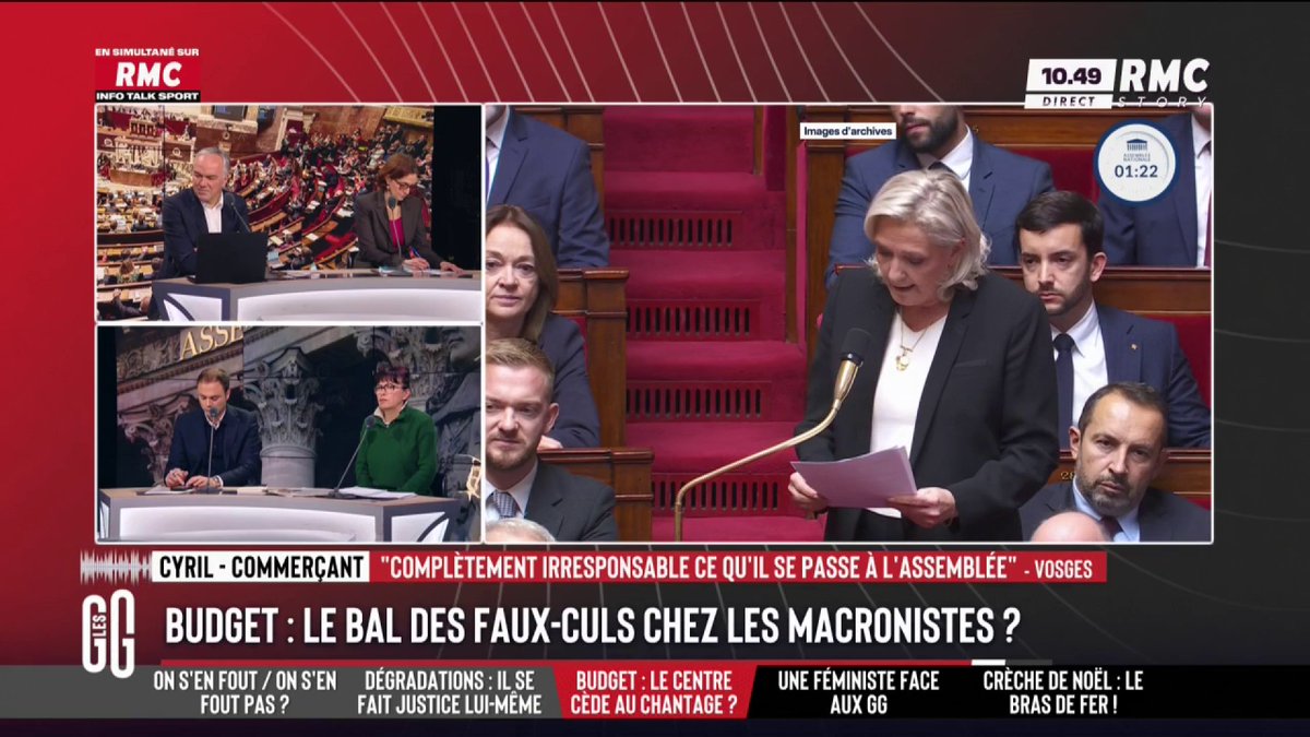💶 Budget 📞 Cyril : "Aux US, des sénateurs démocrates ont voté pour le budget Trump, ils ont mis en danger leur siège pour que le pays puisse redémarrer ! En France, on a 577 blaireaux qui ne pensent qu'à leur fric et ils se permettent de ne pas voter le budget !" #GGRMC