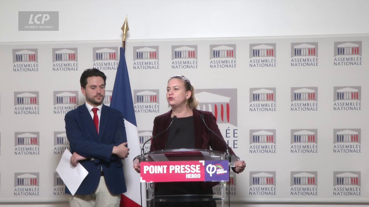 "Non, madame Macron, les militantes féministes ne sont pas des sales connes", déclare la présidente des députés insoumis Mathilde Panot. #DirectAN