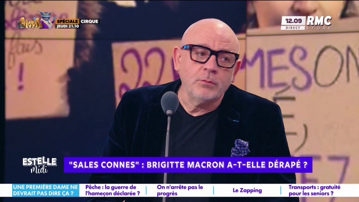 💬 Brigitte Macron a-t-elle dérapé ? 🎙️ frédéric hermel🇫🇷 : "C'est une conversation privée ! Ary Abittan, il y a eu jugement, il a eu un non-lieu... Que la personne qui n'a jamais traité de "sale conne" ou "sale con" quelqu'un en privé, me jette la première pierre !" #EstelleMidi