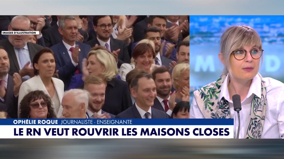 Rouvrir les maisons closes : «Les femmes sont plus en danger dans la solitude d'une chambre d'hôtel, que si elles étaient encadrées (...). Je pense qu'il y aurait beaucoup moins de violence», juge Ophélie Roque, enseignante et journaliste, dans #MidiNews