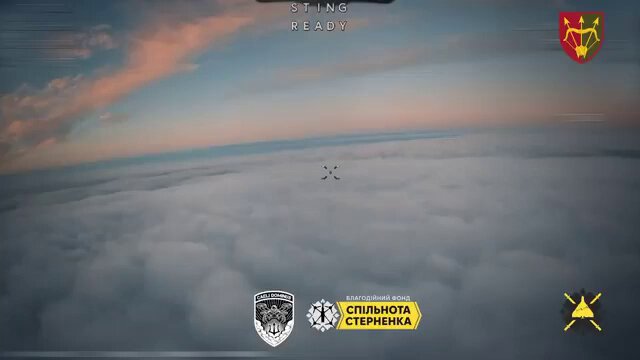 Interceptor drone shots down a russian Shahed UAV. 📹: 1129th Anti-aircraft Missile Regiment