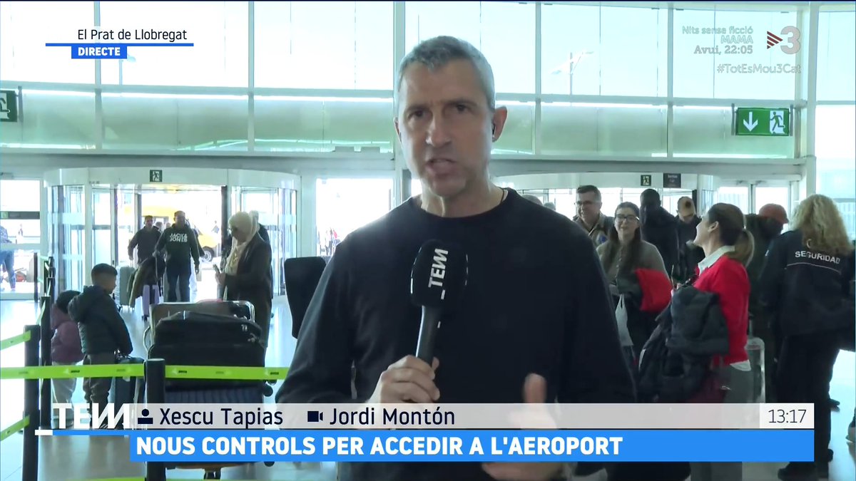 🔴 Nous controls per accedir a l'aeroport de Barcelona. Cal la targeta d'embarcament per entrar a les terminals. #TotEsMou3Cat ▶