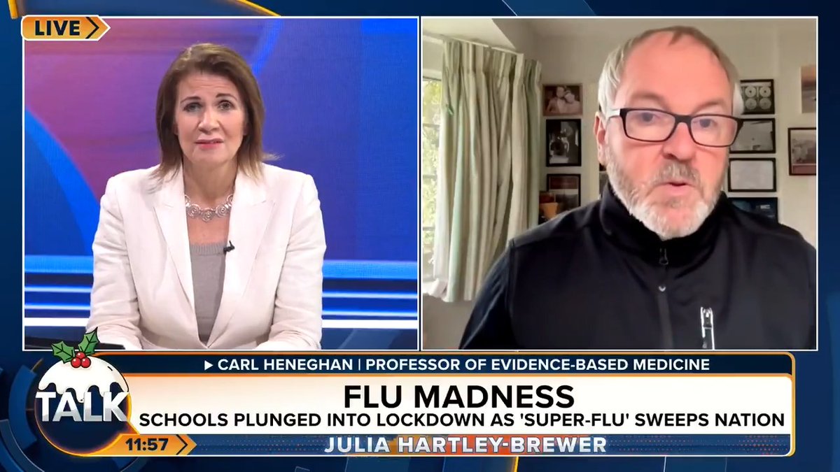 🚨 "For the UKHSA to provide advice which is not evidence-based is unacceptable." Experts at the UK Health Security Agency have urged people to "consider wearing a mask" if they have symptoms of a particularly infectious flu, subclade K. Julia Hartley-Brewer