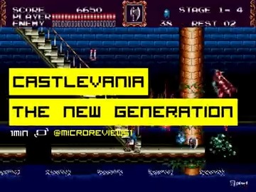 ¡CASTLEVANIA: THE NEW GENERATION en 1 minuto! Hoy derrotamos a Drácula en Mega Drive. ¡Se agradecen los retweets! ❤️ #retrogaming