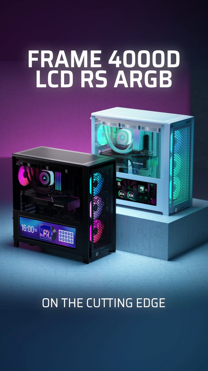 Upgrade Loading ⌛ FRAME 4000D LCD RS ARGB features the brilliant XENEON EDGE 14.5” Touchscreen and a host of upgrades. It offers enhanced cooling with 4x RS120 fans, increased rigidity, and a new USB Type-C front IO panel. Available now: