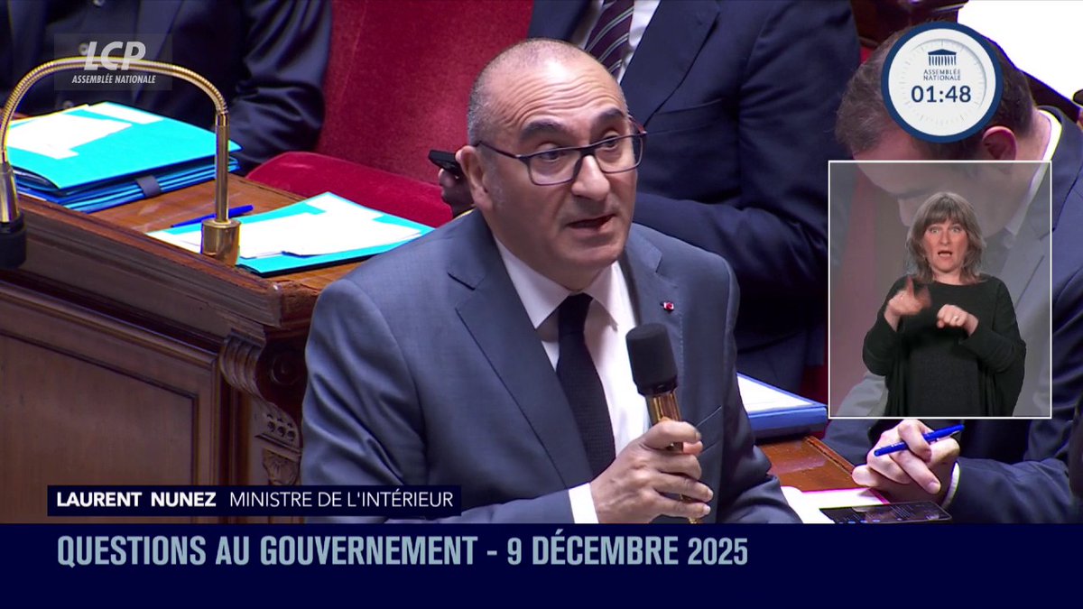 🚨LE MINISTRE Laurent Nuñez humilie un député incompétent (pleonasme) de UDR RN de Marseille Olivier FAYSSAT en démontant la #Fakenews relayee par #FakeCnews sur l’annulation du concert imaginaire du 31 décembre 2025 aux Champs Elysées ! C’est Enorme🚨