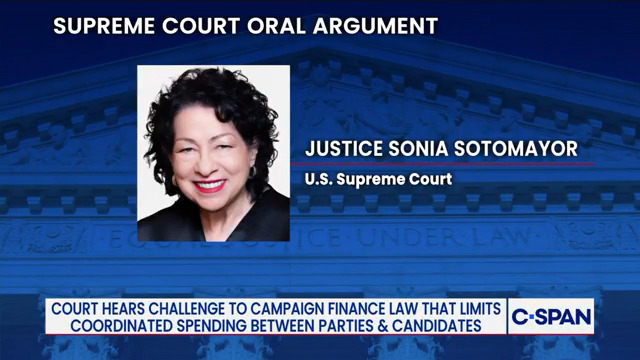 Justice Sotomayor: "You mean to suggest that the fact that one major donor to the current president, the most major donor to the president, got a very lucrative job immediately upon election from the new administration, does not give the appearance of quid pro quo?"