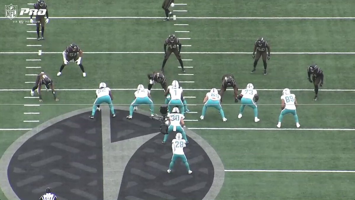 #Dolphins RB De’Von Achane on the ground this season: - 90.7 PFF run grade (1st) - 4.10 yards after contact per attempt (1st) - 42 missed tackles forced (8th) - 35 runs of 10+ yards (1st) - 20 runs of 15+ yards (1st) #PhinsUp