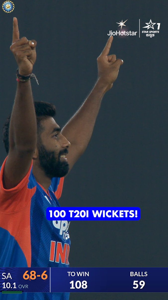 🚨 HISTORIC MOMENT 🚨 - Bumrah becomes the first Indian Bowler to complete 100 Wickets in all formats. 🐐