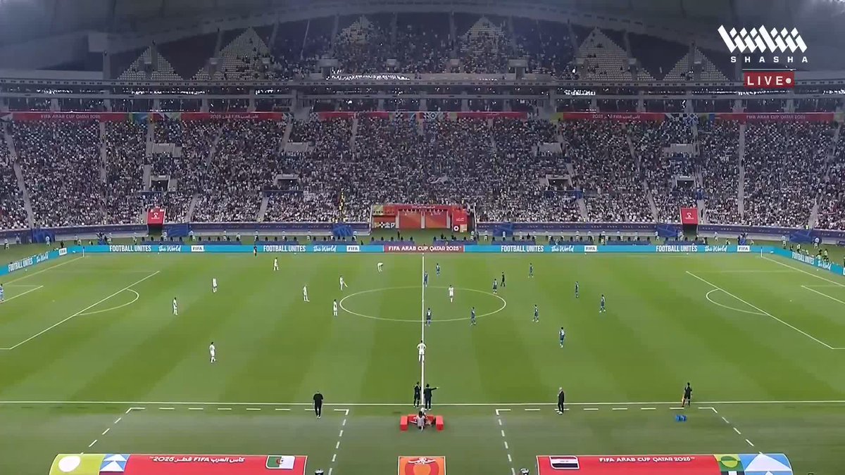 انطلاق المباراة 🏁 الجزائر 🆚 العراق تابعوا المباراة وباقي مواجهات #كأس_العرب_على_شاشا 🏆💫 شاهد الآن مجاناً وبدون تسجيل دخول 📺