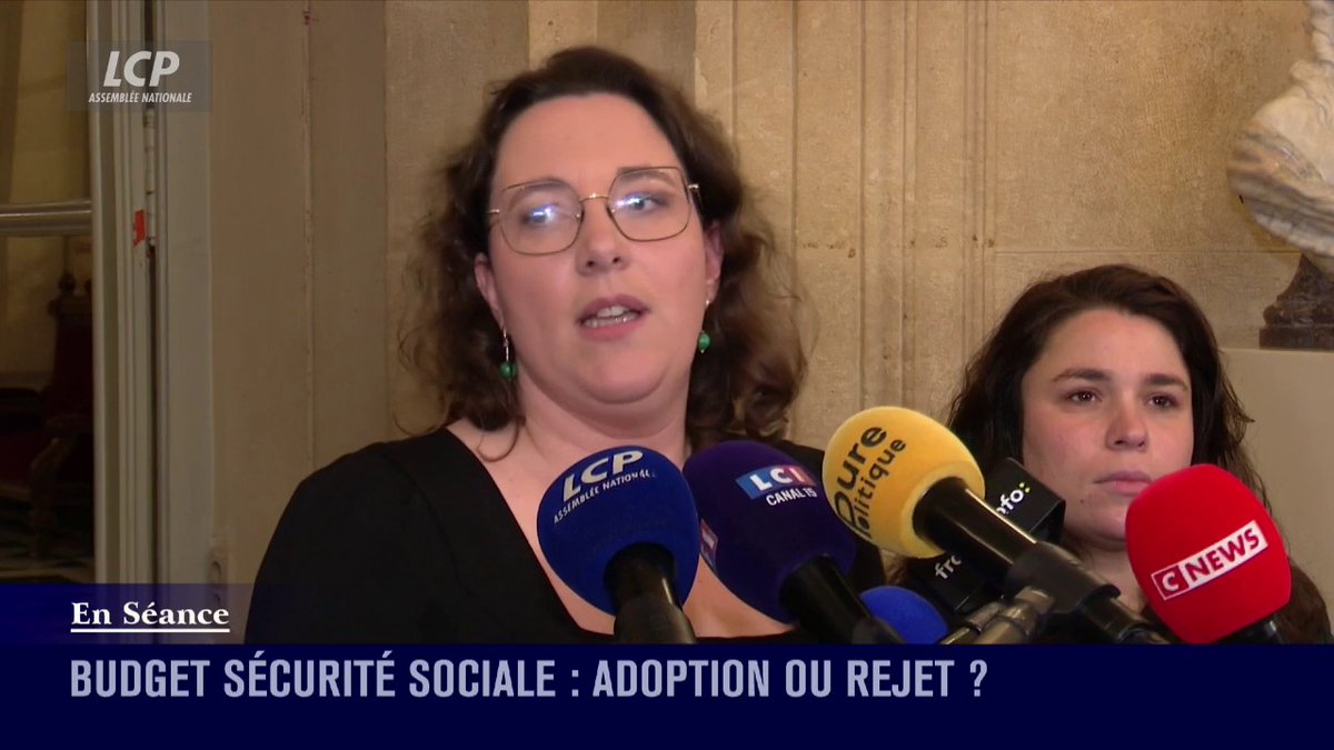 "Le groupe Ecologiste et Social, dans sa grande majorité, s'abstiendra" sur le vote du PLFSS, annonce Cyrielle Chatelain. #DirectAN #PLFSS2026