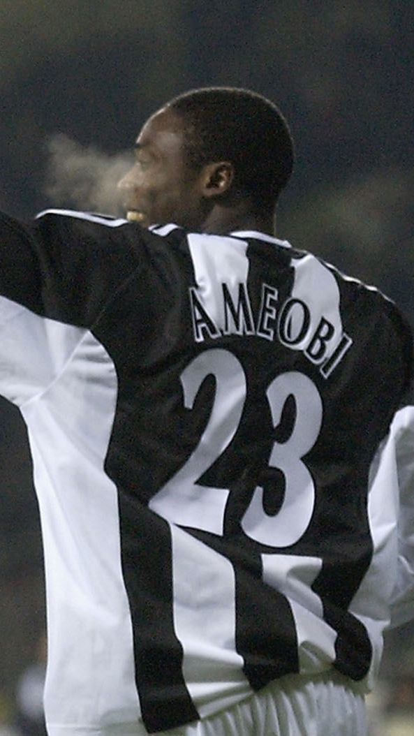 Shola Ameobi ⚽️⚽️ Lomana LuaLua ⚽️ Our last trip to the BayArena back in 2003! 🔙