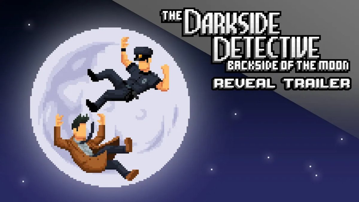 Announcing The Darkside Detective: 🌔Backside of the Moon! 🕵️The Darkside Detective RETURNS for a 3rd installment! Werewolves, cursed items, and the most terrifying monsters of all - 🤑rich people💸 - will put you to the test in 6⃣ (six) new cases! Wishlist now 🥳 Spooky Doorway