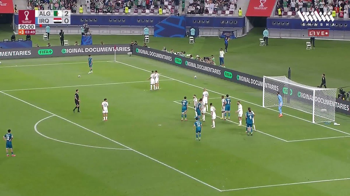 نهاية المباراة.. المنتخب الجزائري يحسم القمة بثنائية نظيفة أمام العراق 💯 تابعوا مواجهات #كأس_العرب_على_شاشا 🏆💫 شاهد الآن مجاناً وبدون تسجيل دخول 📺