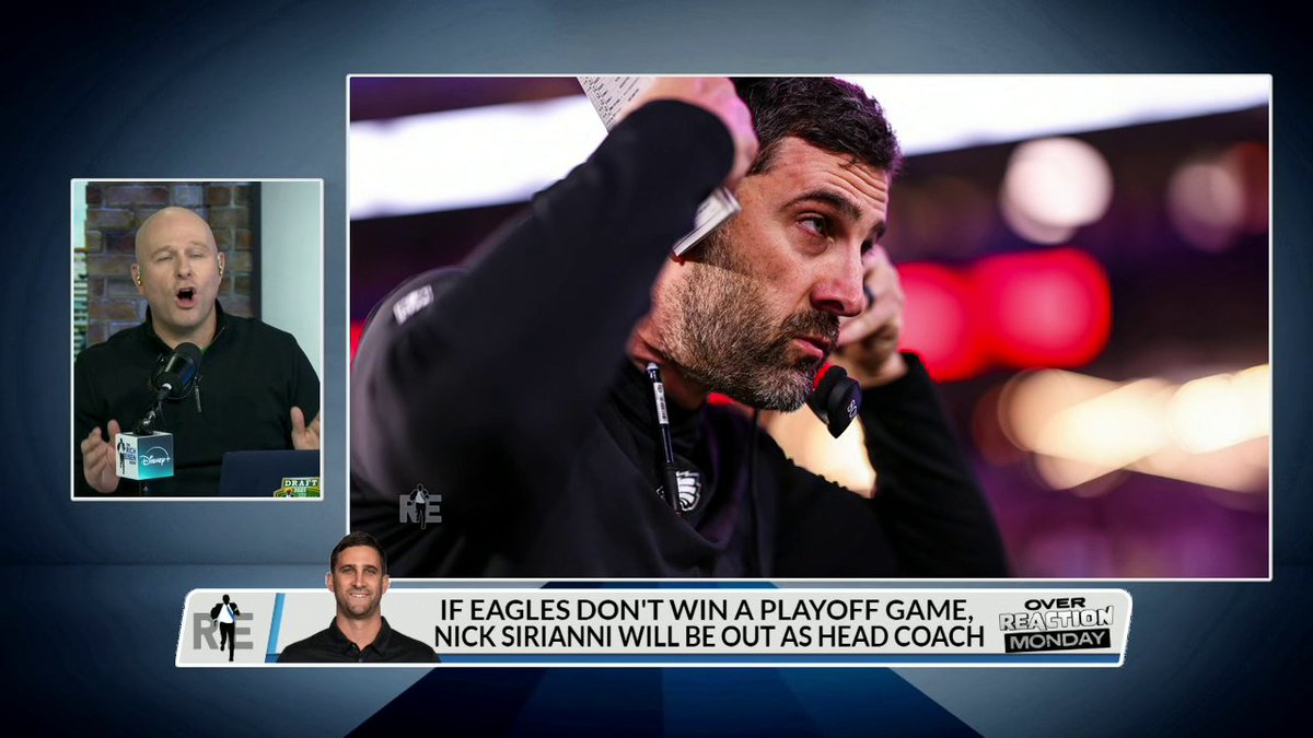 Chris Brockman feels the Eagles will let go of Nick Sirianni if they don't win a playoff game 👀 Stream Rich Eisen Show on Disney+ and the ESPN App.