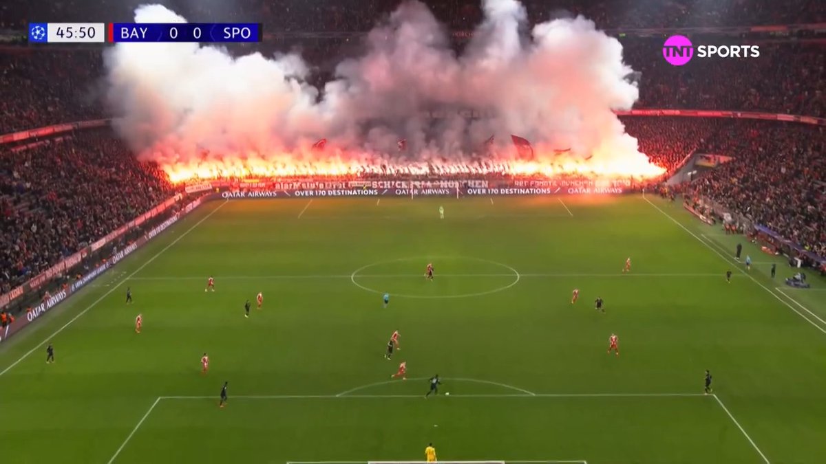 Na América do Sul = Crime, multa, prisão. Na Europa = A festa do futebol. Isso era normal por aqui, agora quem fizer recebe uma multinha na segunda feira.