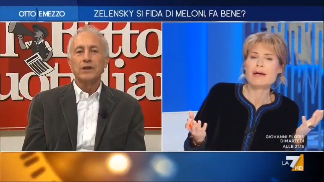 - "Lilli, ogni volta ti dico quello che penso io, e tu dici che non sei d'accordo" - "Non è che non sono d'accordo, è che non è vero". Scintille a #ottoemezzo