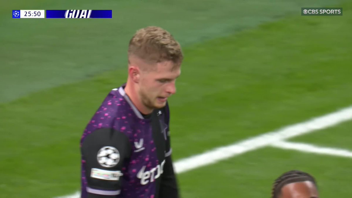 Tottenham take the lead early after Slavia Prague's David Zima scores an own goal ⚪️