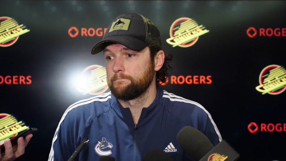 “I want to be there for my team and I want to be impactful on a consistent basis. That’s been the focus.” 🗣️ Thatcher Demko meets with the media following Tuesday's practice at Rogers Arena.