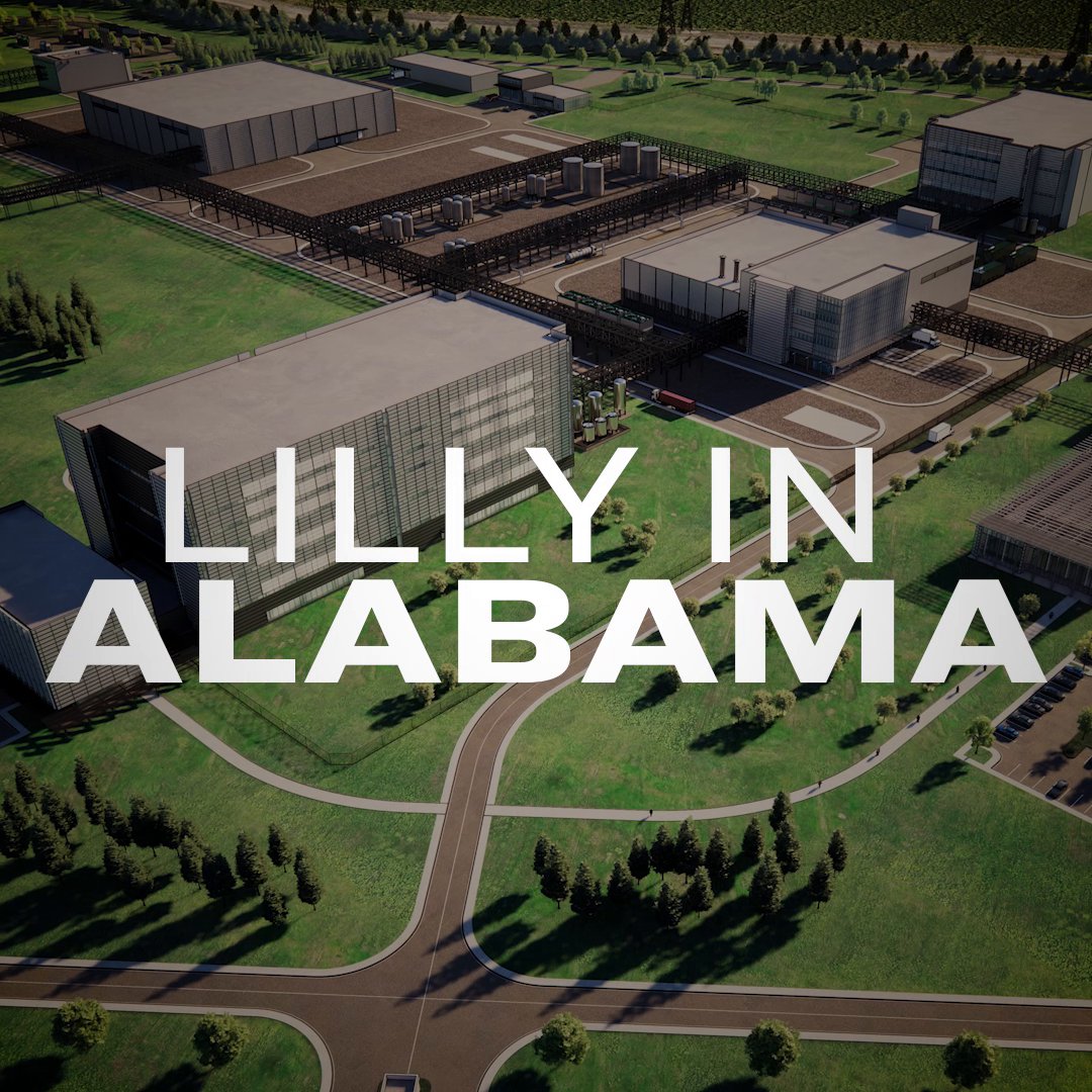 We’ve announced plans to build our third new U.S. manufacturing site this year in Huntsville, Alabama. See the details of the $6 billion facility, which will bring an expected 3,450 jobs: #WeAreLilly