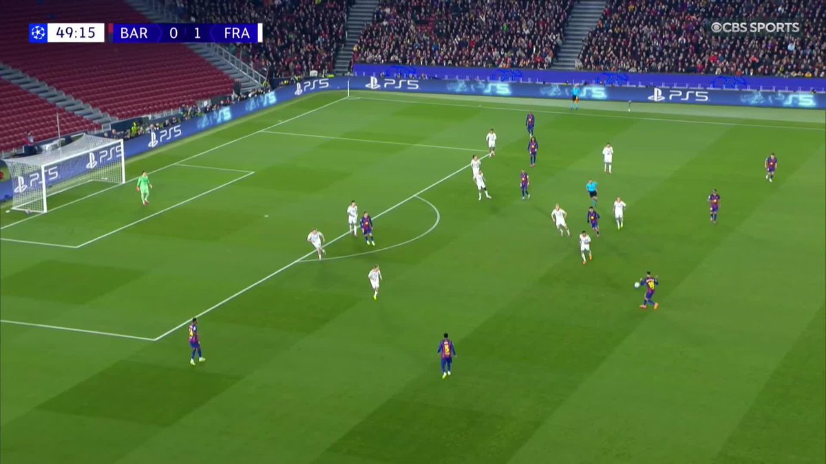 Jules Koundé delivers back-to-back headers in three minutes as Barcelona storm back against Frankfurt 🔵🔴
