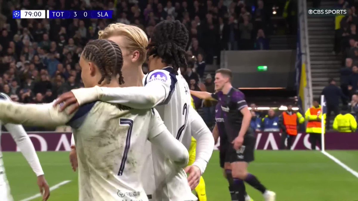 Xavi Simmons bags his first #UCL goal for Tottenham ⚪️