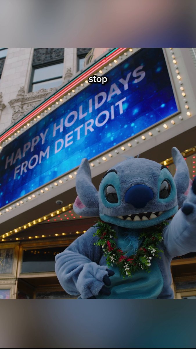 Next stop for Stitch on his tour of #DisneyHolidayMagic? Gifts in Detroit ! 🎄🧸