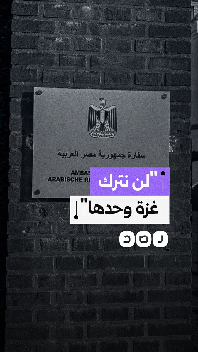 "الحرب ما زالت مستمرة والشعب الفلسطيني لسه بيتقتل".. شاب يدوّن عبارات تضامنية مع غزة على سور السفارة المصرية في الدنمارك