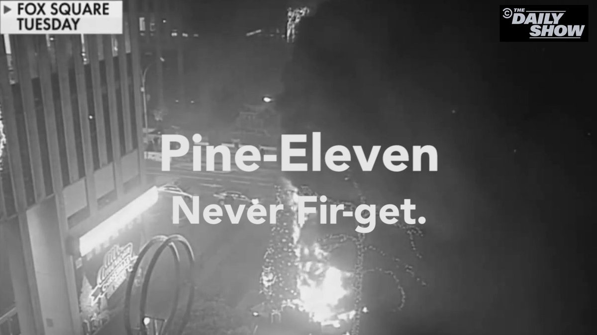 Four years ago today, an arsonist burned down the Fox News Christmas Tree, an event we will #NeverFirget