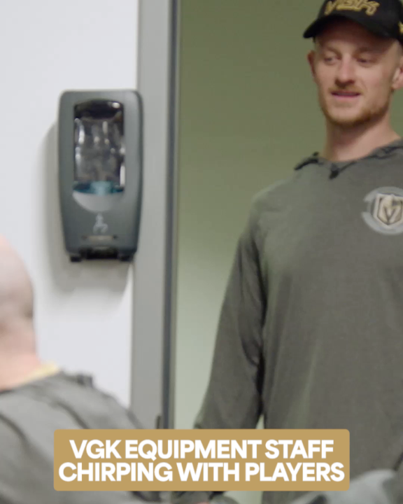 Sounds like birds with all these chirps 🐥 Go behind the scenes with the Vegas Golden Knights' equipment staff!
