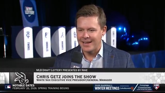 "I can't understate how big of a deal this is." @WhiteSox GM Chris Getz shares his reaction to winning the MLB Draft Lottery. MLB Network + Nike
