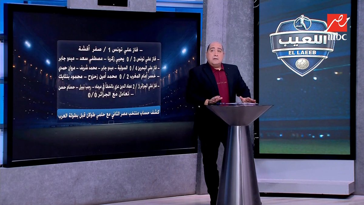 صدق أو لا تصدق.. مهيب عبد الهادي يكشف عن كارثة حدثت في أول يوم من كأس العرب مجاناً على شاهد برنامج #اللعيب يعرض الجمعة - الأثنين الساعة 12:30 بعد منتصف الليل، الثلاثاء - الخميس 12 بعد منتصف الليل بتوقيت القاهرة على #MBCMASR لمتابعة البث المباشر