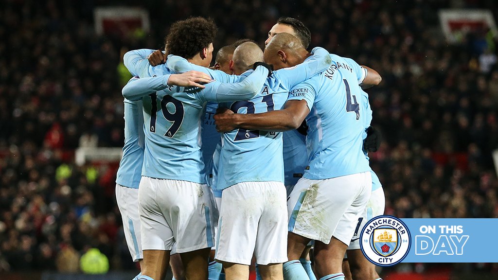 #OnThisDay: Manchester United 1-2 #ManCity [2017] ⚽️ [45+2'] Marcus Rashford - ⚽️ [43'] David David Silva ⚽️ [54'] Nicolas Otamendi
