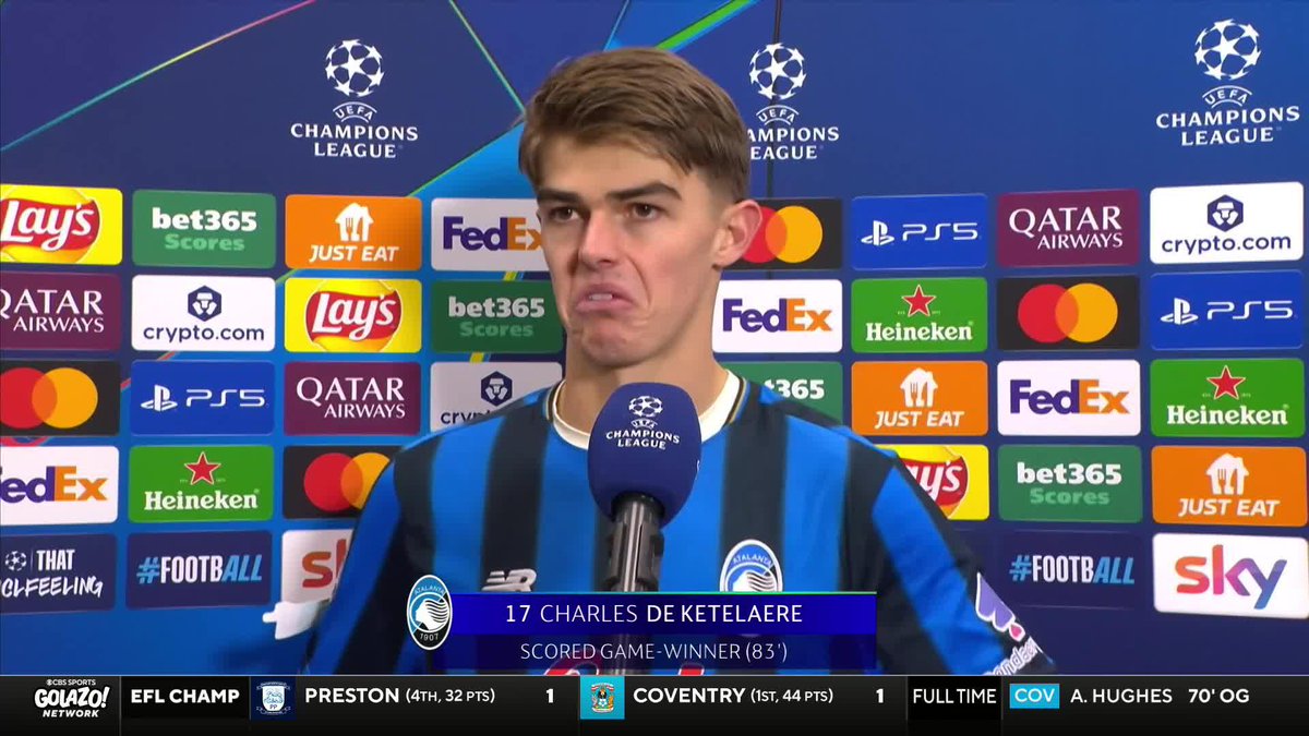 “We knew intensity wise, they will drop in the second half.” Charles De Ketelaere could feel Atalanta turning up the heat on Chelsea in the second half 🔥