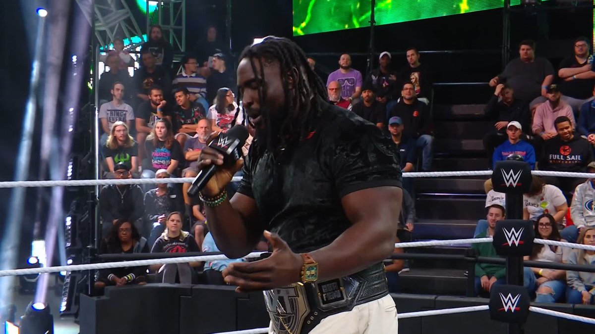 “He will not see the future, he will see the now!” Oba Femi wwe has a message for Cody Rhodes ahead of #SNME… 🤯