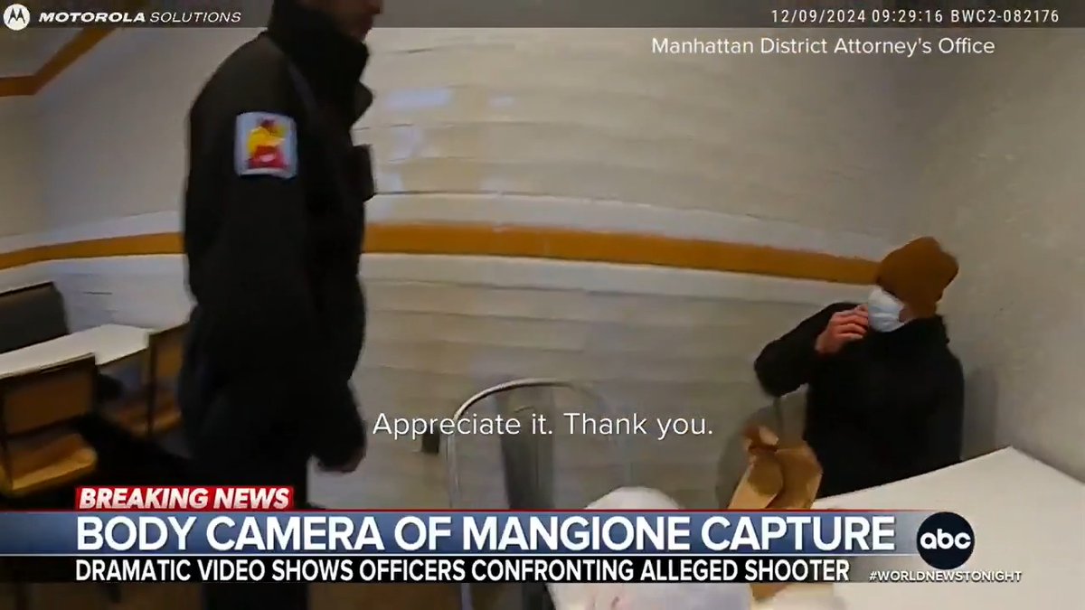 One year after Luigi Mangione’s arrest, body camera video shows the moment police confronted Mangione at a Pennsylvania McDonald's. The footage was played at a hearing to decide what evidence will or won't be used in trial. Aaron Katersky has details.