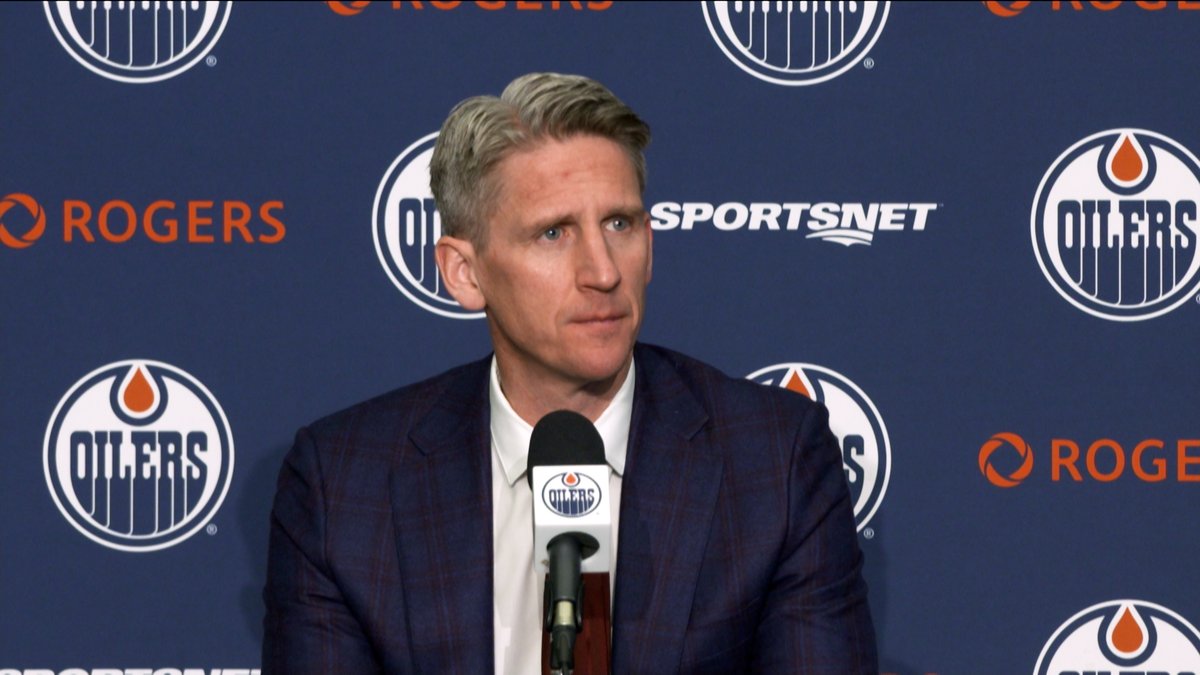 “Nothing to panic about right now.” Coach Knoblauch addresses the media following the #Oilers 4-3 overtime loss at Rogers Place. Enterprise | #LetsGoOilers