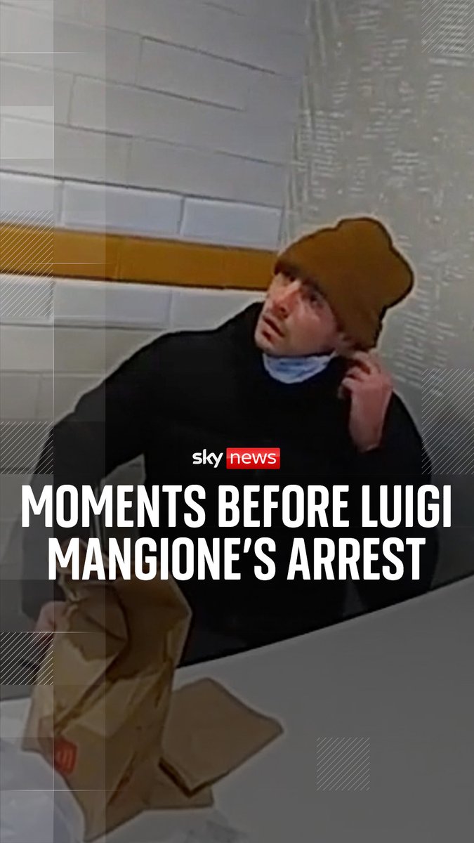 Bodycam footage shows officers approaching Luigi Mangione at a Pennsylvania McDonald's before they arrested and searched him. The footage was taken five days after UnitedHealthcare CEO Brian Thompson was gunned down on a New York City pavement. 🔗